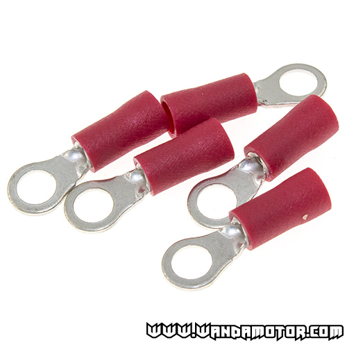 O-plug 4.3mm red 5pcs